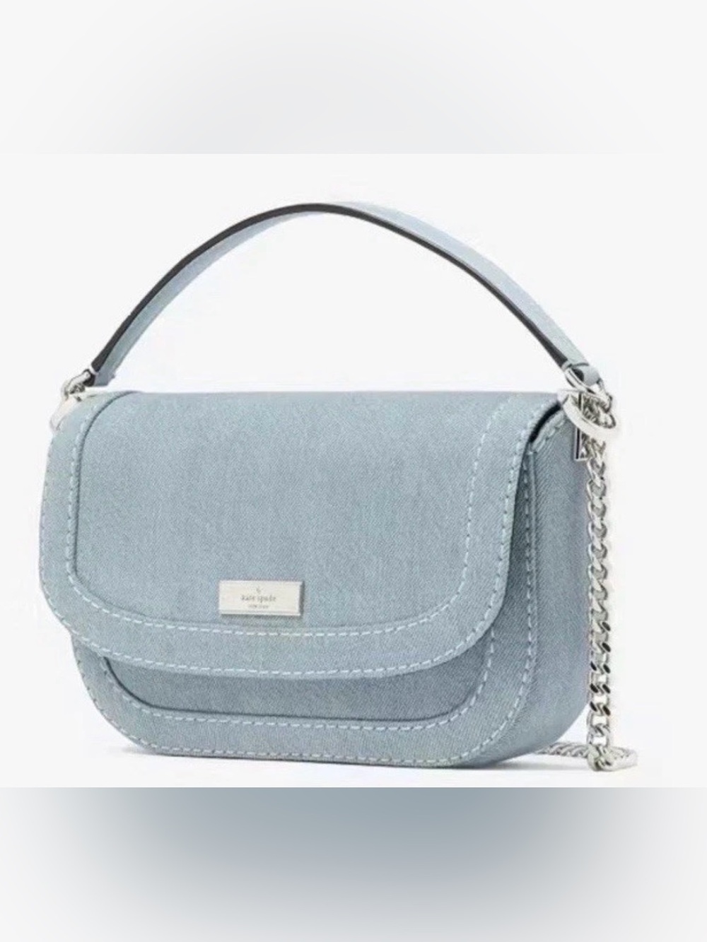 Kate Spade New York ♠️ Krista Denim Top-Handle Crossbody Bag NWOT 🌟 - Picture 7 of 8
